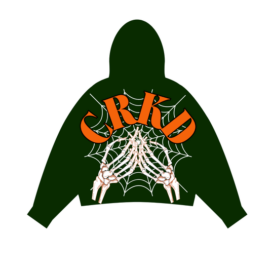 CRKD (Mr Crooks Skeleto Web) (Forest Green) Drops 12.27.24